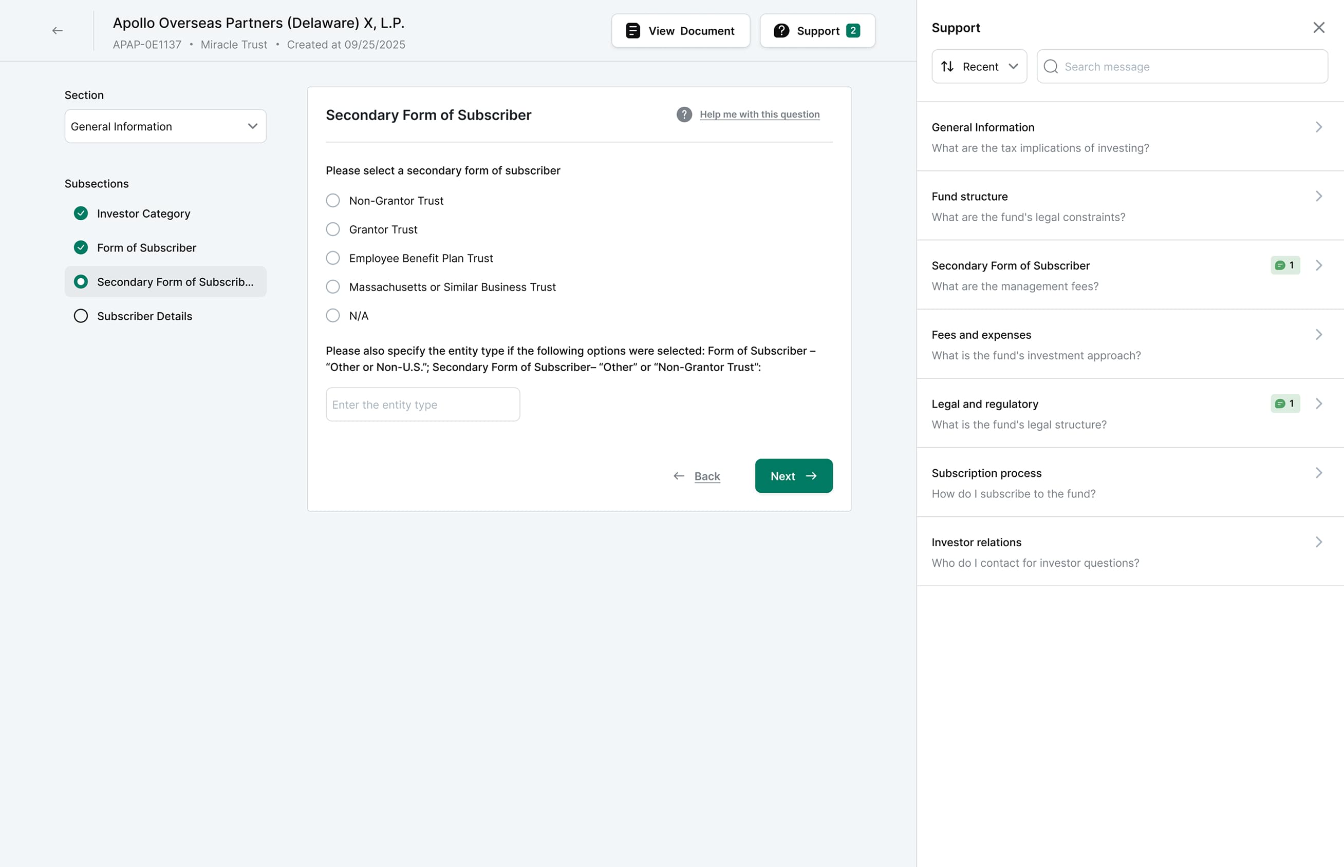 Improved support panel design